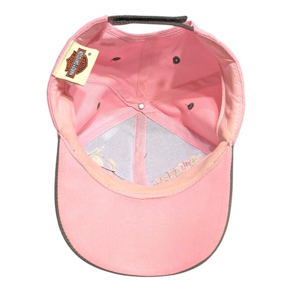Harley-Davidson Women's Pink & Gray Baseball Cap Hat Embroidered Swirls - Picture 5 of 8